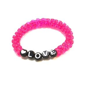 2/$12 Pink “Love” Bracelet